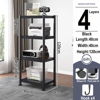 ขาตั้งเครื่องพิมพ์Rack Audio Video Mediaตู้แนวตั้งชั้นที่ถอดออกได้ชั้นวางเครื่องพิมพ์ห้องครัวเตาอบไมโครเวฟRackผู้ถือชั้นวาง 10