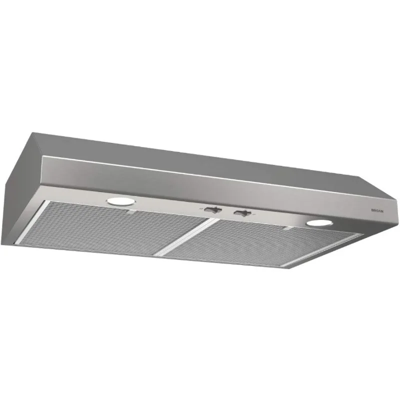 

Broan-NuTone BCSD130SS Glacier Range Hood with Light,Exhaust Fan for Under Cabinet, Stainless Steel, 30-inch, 300 Max Blower CFM