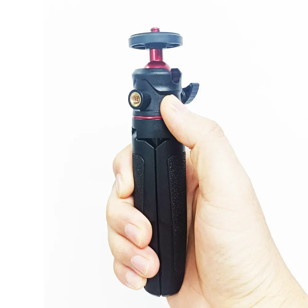 Extendable Desktop Tripod Handle Grip Stand With Flexible Ballhead 1/4 Inch Screw Extend Mount for Phone Selfie Action Camera Foldable Tripod Smartphone Tripod Phone Tripod Tripod Selfie Stick Camera Tripod Cell Phone Tripod