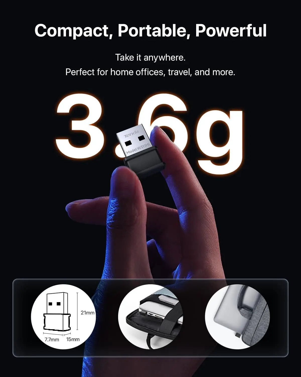 텐다 WIFI 6 USB 어댑터 AX300 네트워크 카드 미니 USB 동글 2.4GHz 802.11AX 무선 동글 리시버 윈도우 7/10/11 드라이브 프리