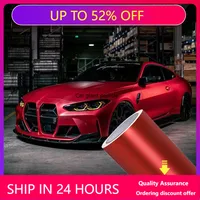 Matte Ceramics Red Vinyl Car Wrap Film Auto Plastic  Auto Plastic Assurance Air passage pattern Stickers Covering Foil 1.52x17M 1