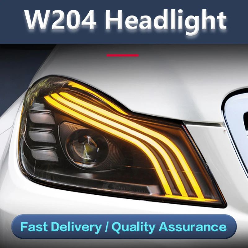 

Headlight For Benz W204 2011-2014 Car LED DRL C200 C260 Car Accessories Front Lamp With Dynamic Turning Signal
