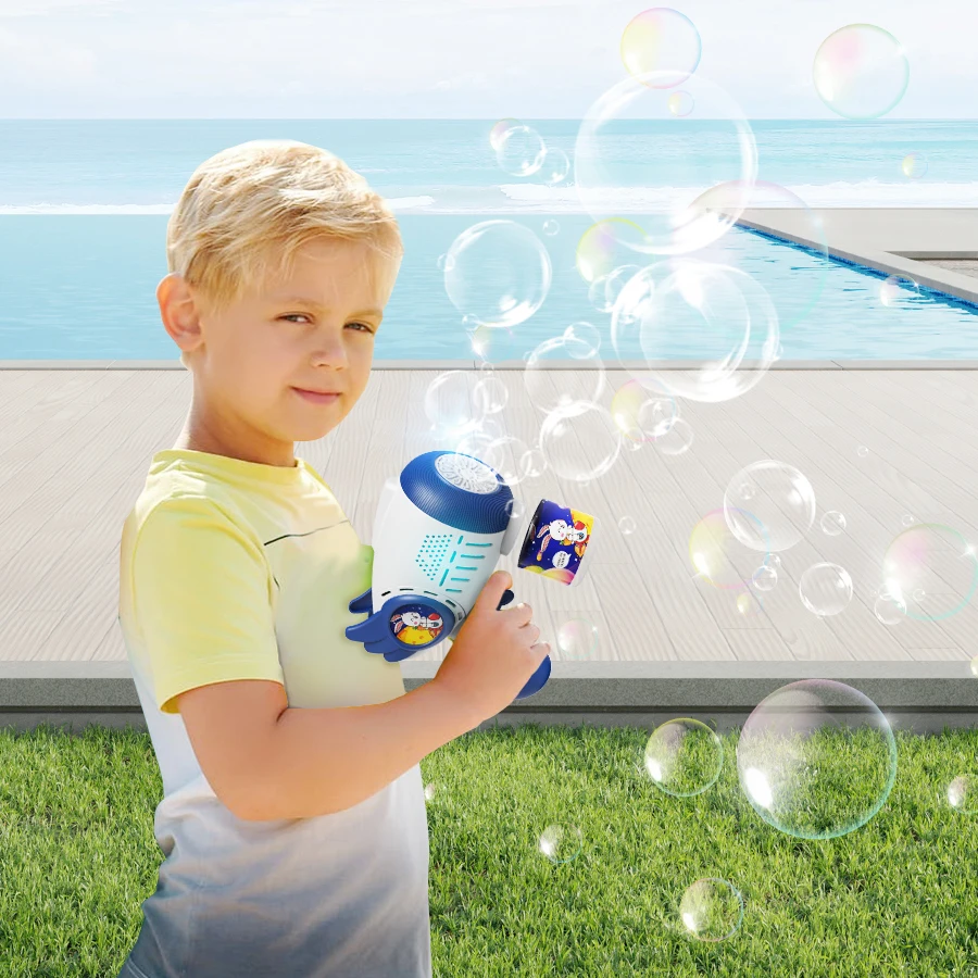bubble gun cartoon shape fully automatic continuous foaming handheld electric