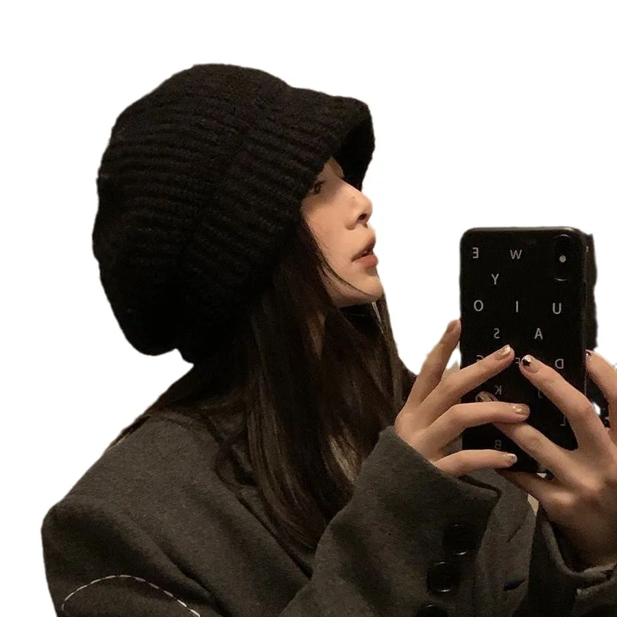 Large Size Autumn Winter Hats for Women Solid Plain Octagonal Newsboy Cap Men Ladies Casual Knitted Beret Women Painter Caps