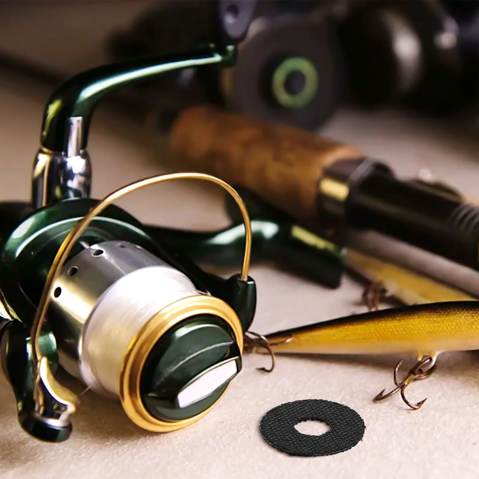 1Pc Fishing Reel Brake Washer 1mm Carbon Fiber Drag Washer Fishing Wheel Brake For Baitcasting Drum Reel
