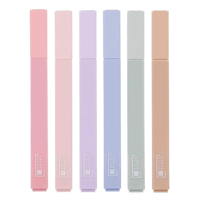 Aesthetic Highlighters Set Of 8 Pastel Colors Highlighter Cute Highlighters  Cream Colors Chisel Tip Quick Dry Aesthetic School - AliExpress