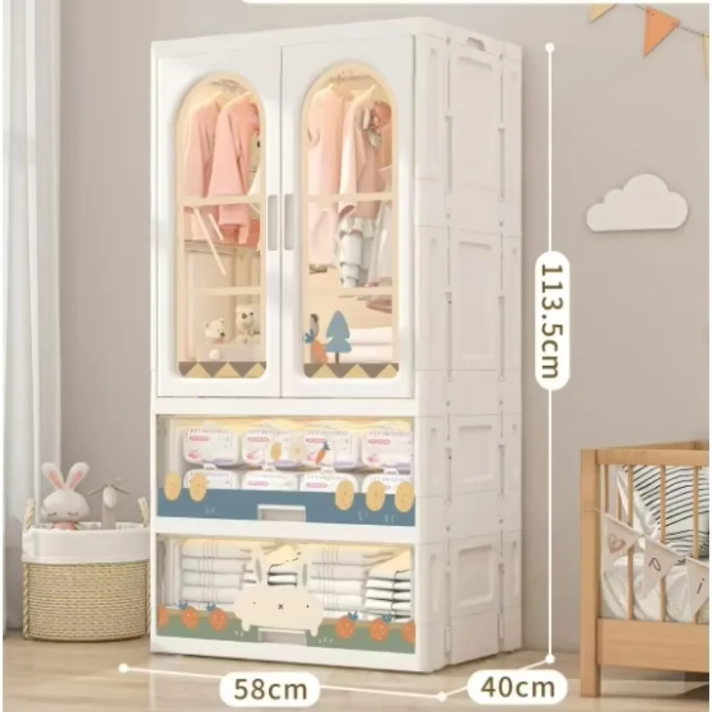 ארון לילדים חדר ילדים ארון בגדים פשוט ארון קישוט חדר שינה ארון אחסון ארון אחסון ארון ארגון