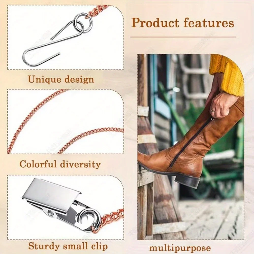 1PC Zipper Puller Helper Zip Aid Tool with Hook Zipper Assistant Zipper Puller for Clothing Coat Bag Almost All Zippers Types