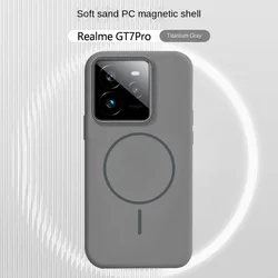 Ultra - Slim Magnetic Wireless Charging Protective Hard Case for Realme Neo7x (Gray)