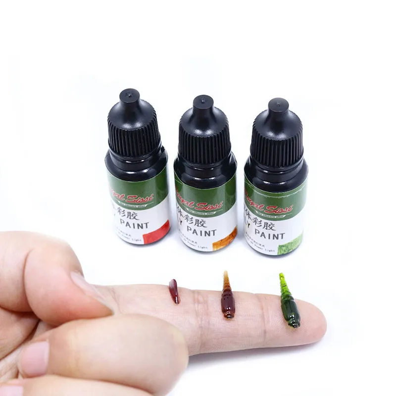 10ml/bottle fly tying UV fly paint 6optional colors semi-transparent colorful UV resin glue instant cure under light fishing tackle fly tying glue