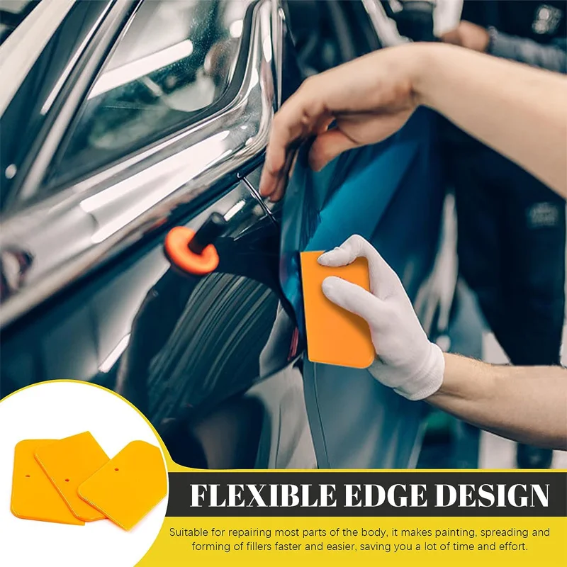 Automotive Body Filler Spreader Car Body Filler Spreader 4 5 6 Inch Reusable Plastic Scraper Set