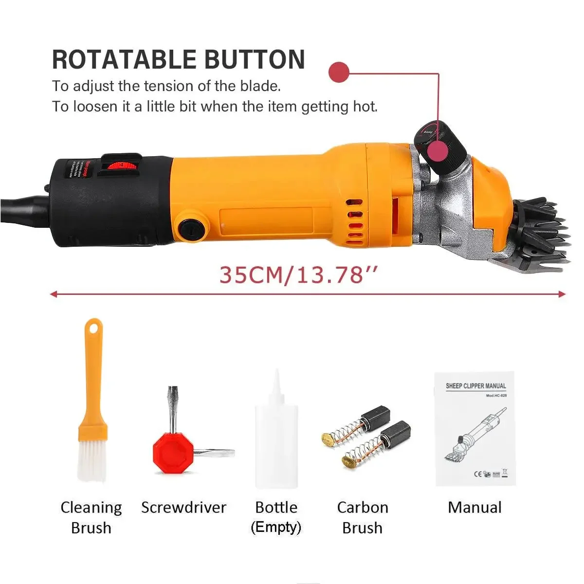2500W 6 Gears Speed Electric Sheep Goat Shearing Machine 220V Trimmer Tool Wool Scissor Cut Machine With Box 13 Teeth Clippe 4