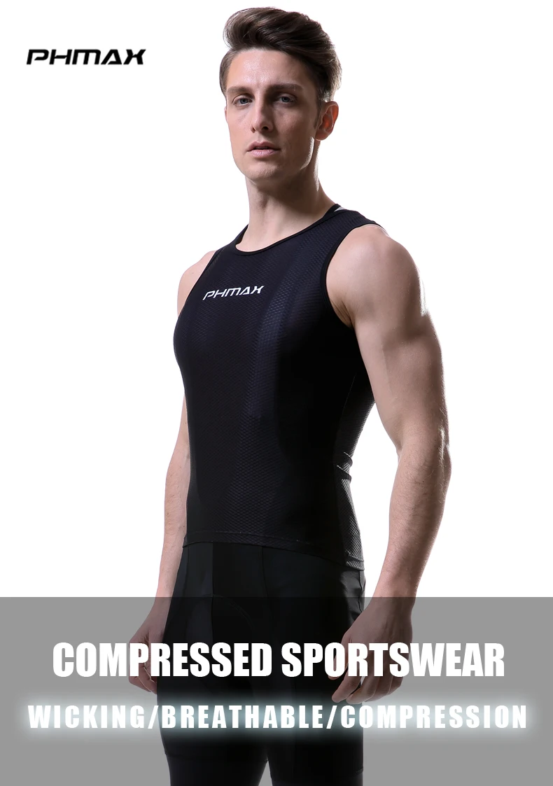 Description Picture 2 of itemPHMAX Cycling Vest Breathable Mesh Cycling Underwear Summer Quick Dry Cycling Base Layer Light Soft Men Women
