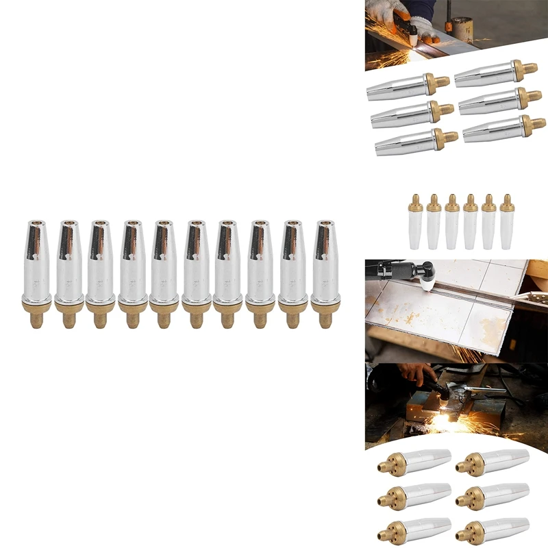

10 PCS Gas Cutting Nozzle G07-30 Propane Acetylene Cutting Torch Tips Sleeve Type Torch Consumables