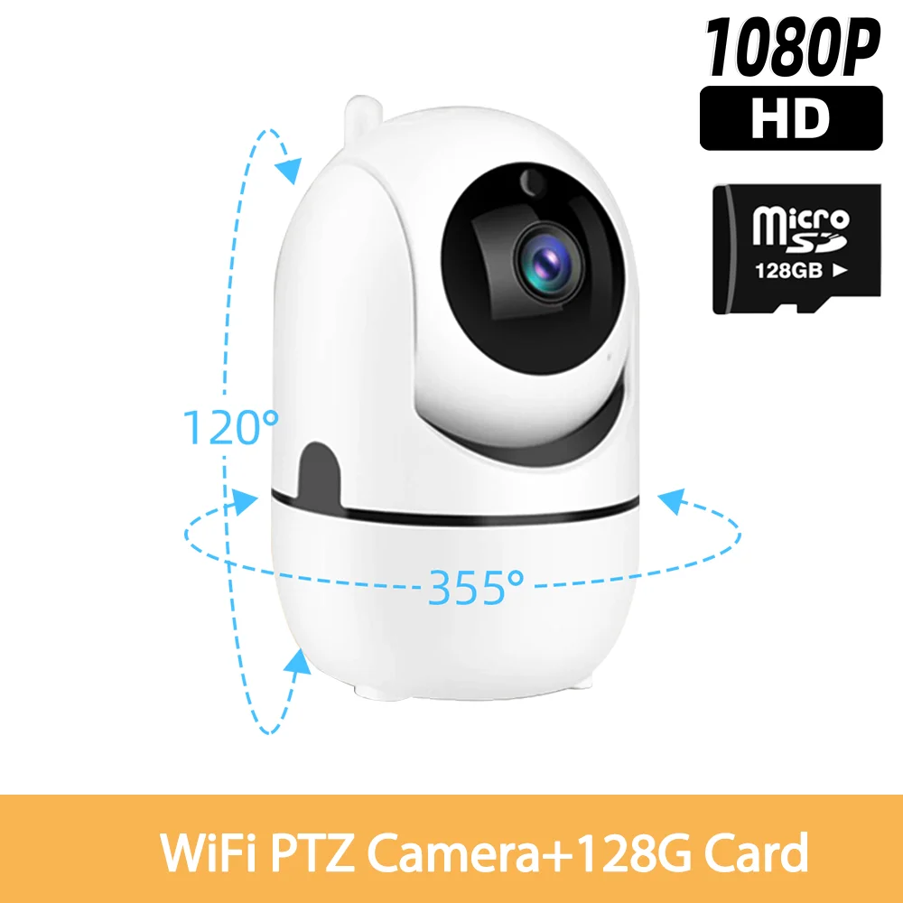 Generic Caméra Surveillance WiFi Intérieur 1080P, Camera IP WiFi & Ethernet  360, Suivi de Mouvement, Audio Bidirectionnel pour Bébé à prix pas cher