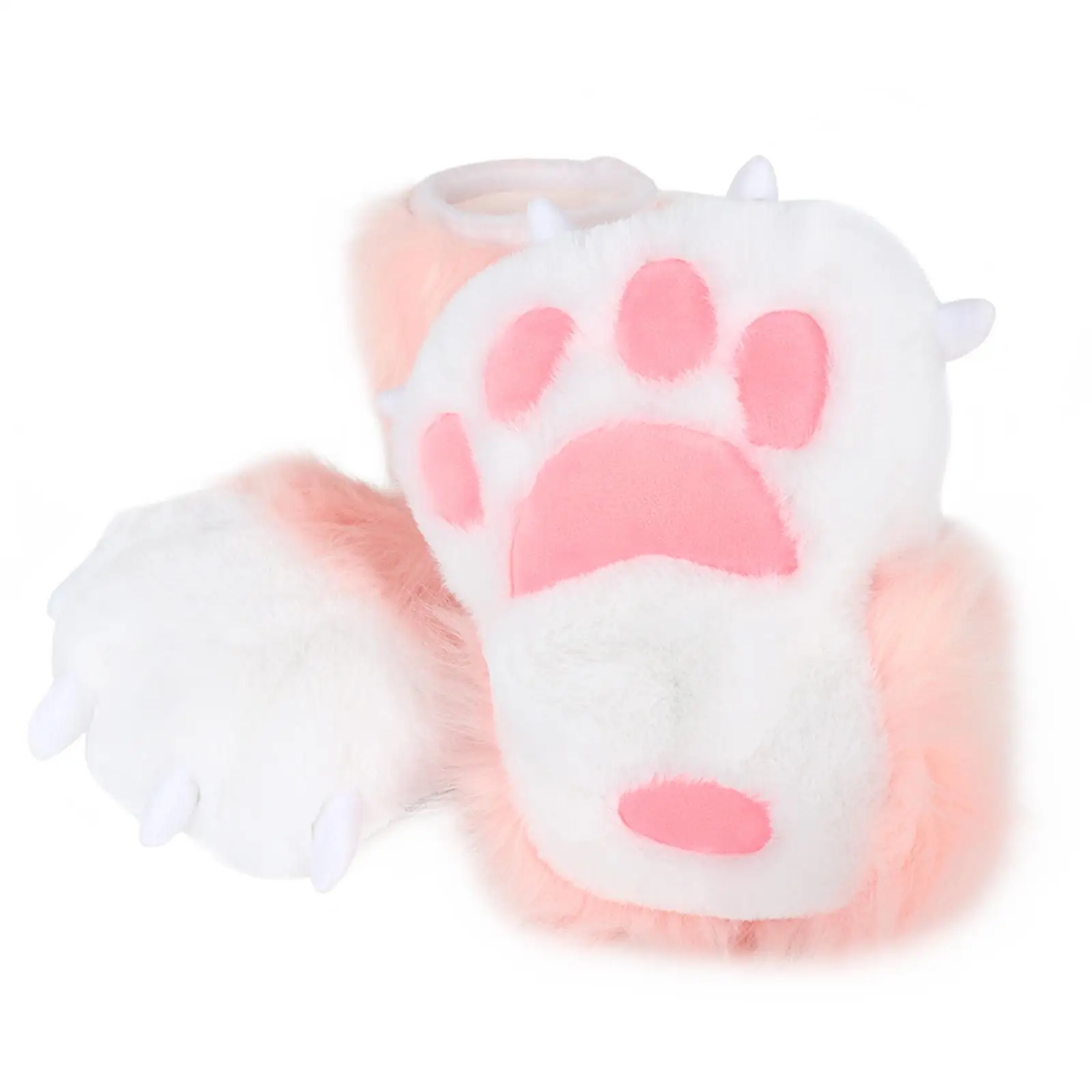 Paw Cosplay Accessories Soft Plush Beast Slippers for Halloween Kids