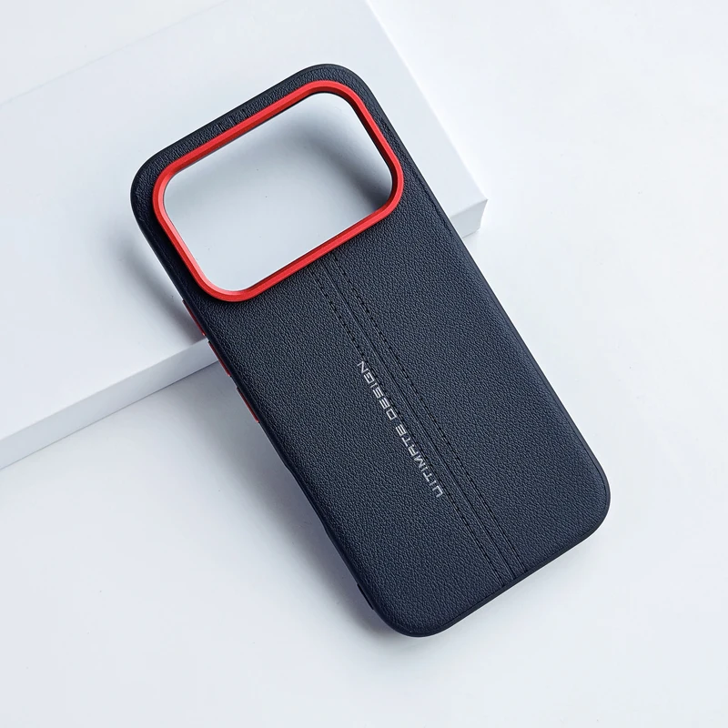 Premium Business PU Leather Case with Soft TPU Edge - Ultra Thin Cover