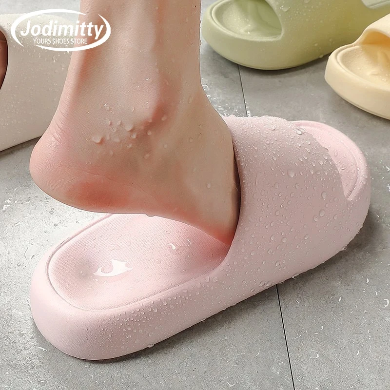

0765 2024 Summer Slippers Thick Bottom Eva Couple Home Sandal For Men Women Indoor Anti-Slip Sandals Soft Casual Bathroom Flip F