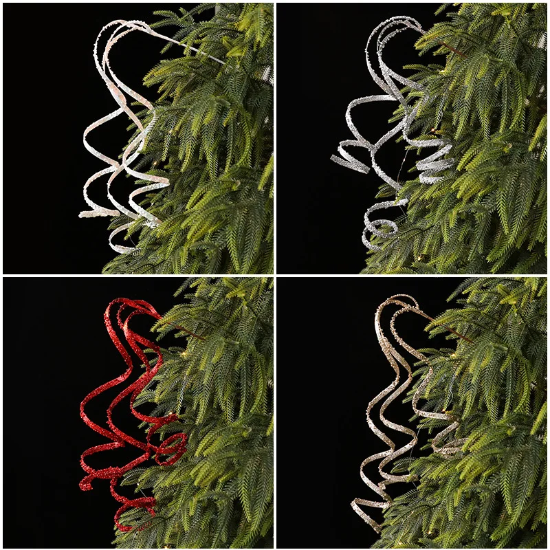 60cm /85cm Artificial Christmas Glitter Branches Handmade Sequins Simulated Christmas Branches Elegant DIY Christmas Decor