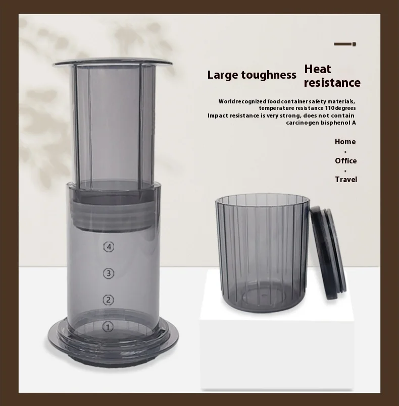 220mL Coffee Maker Portable French Press Barista Tool Coffee Pot Air Press Machine With Filters For AeroPress
