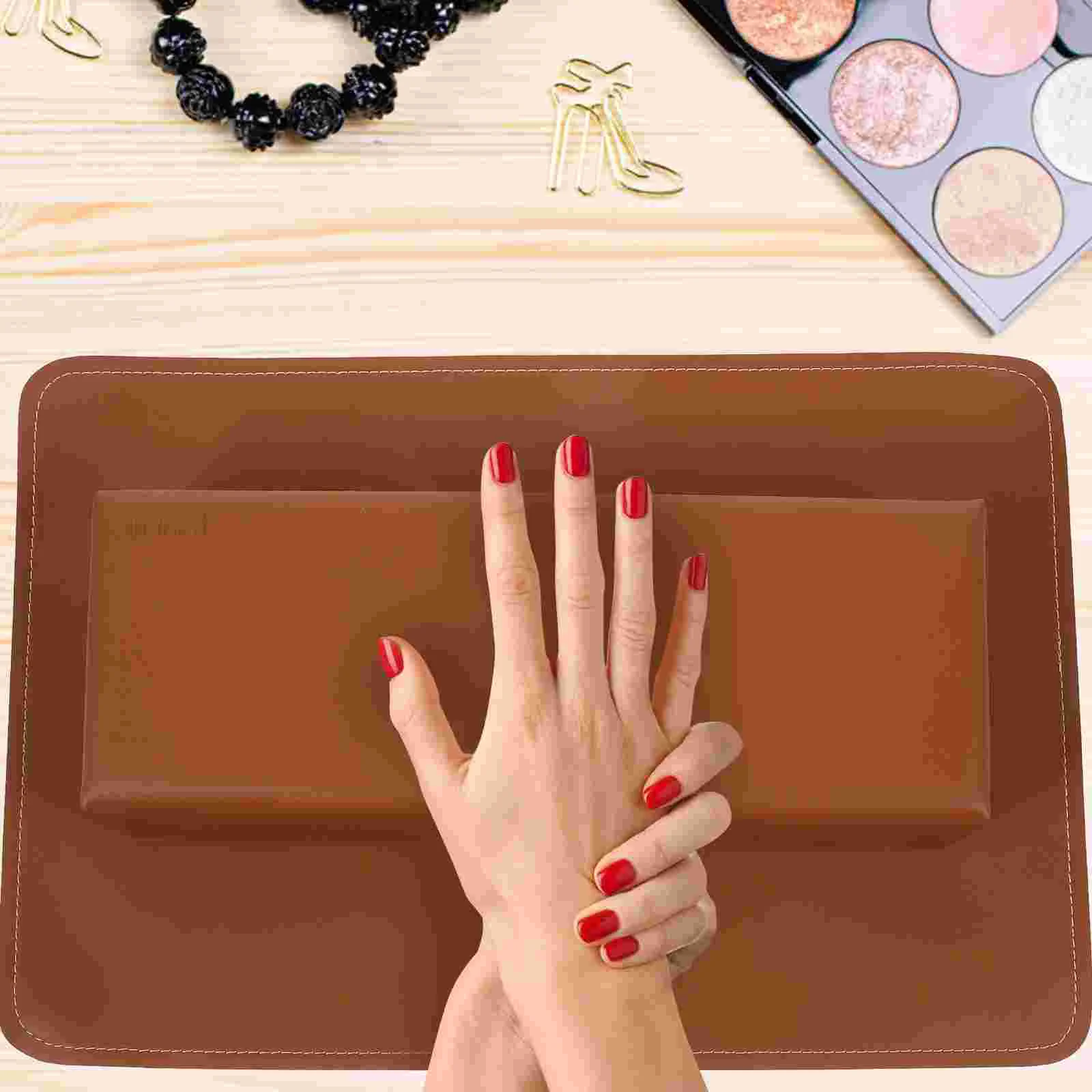 

1 Set Nail Arm Rest Manicure Hand Rest Cushion Nail Arm Rest Manicure Hand Pillow with Mat