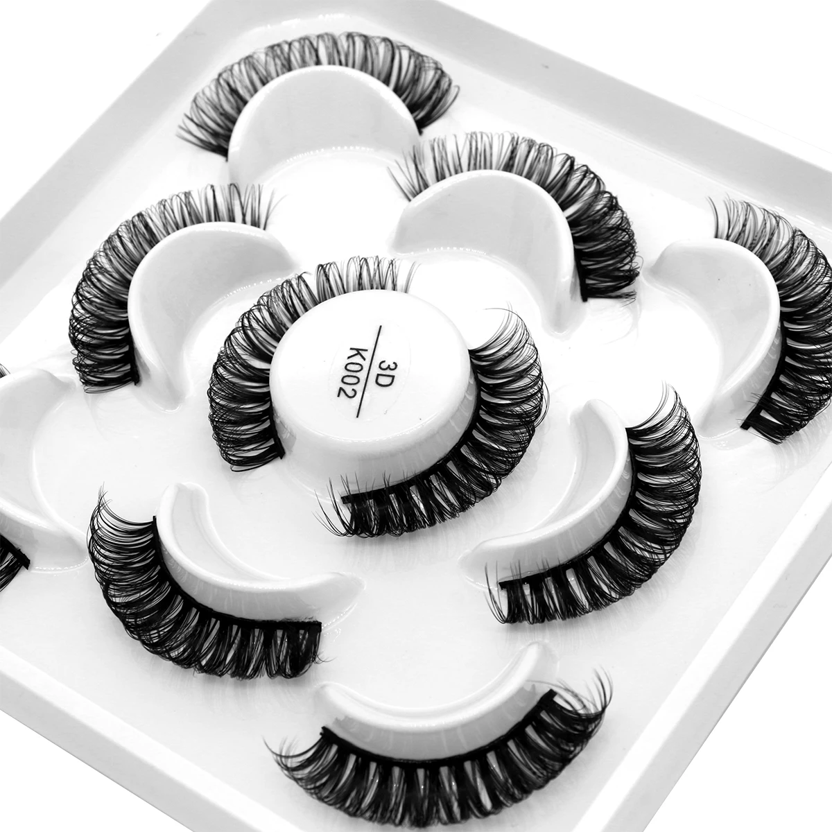 Russian Strip Lashes DD Curl Lashes 5 Pairs Faux Mink Lashes 3D Mink Eyelashes Reusable Fluffy False Lashes russian extensions