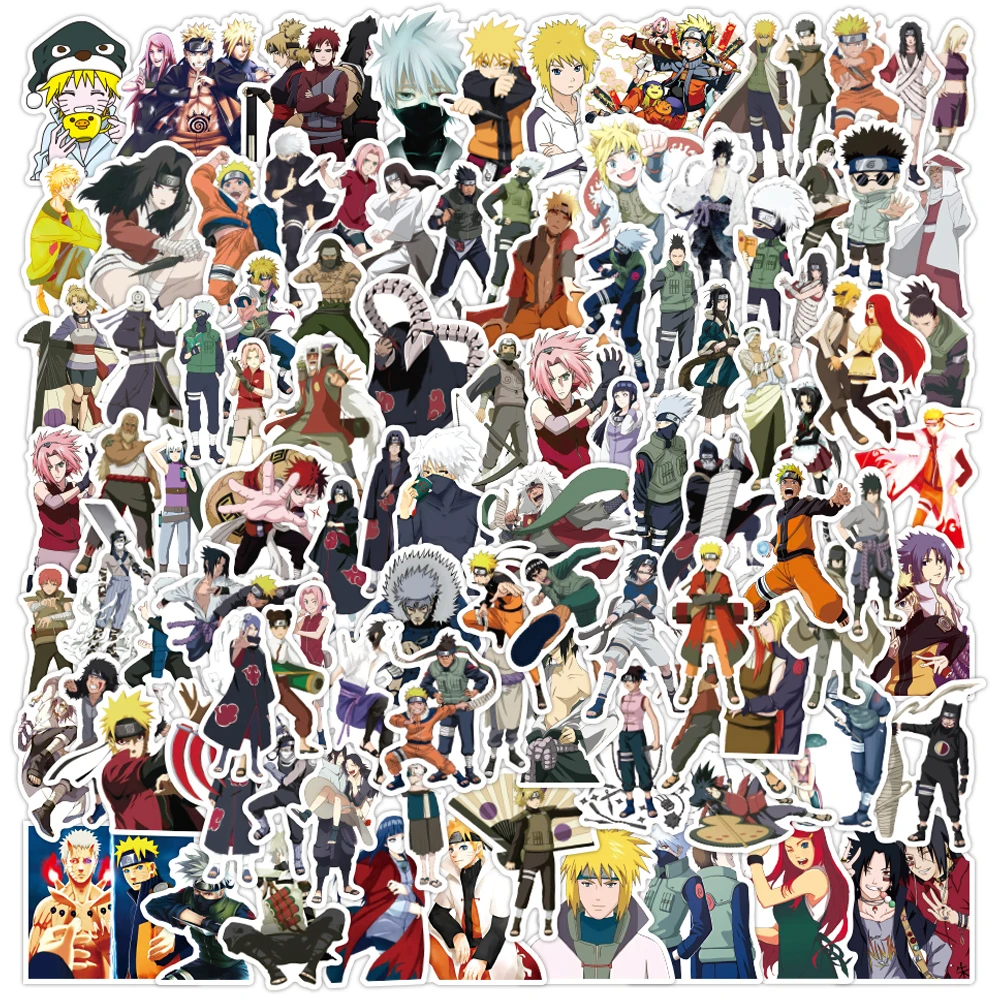 

10/30/50/100pcs Cartoon Anime NARUTO Sticekrs Cool Sasuke Kakashi Decals Kid Toy Gift Graffiti Computer Luggage Car PVC Sticker