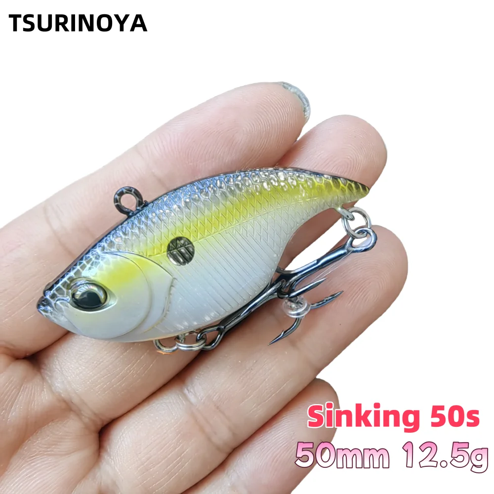 TSURINOYA 50S Vibration Tempter 50 mm 12,5 g Long Casting Sinking Lipless Hard Bait für Winterangeln Ideal für Hechtbarsche