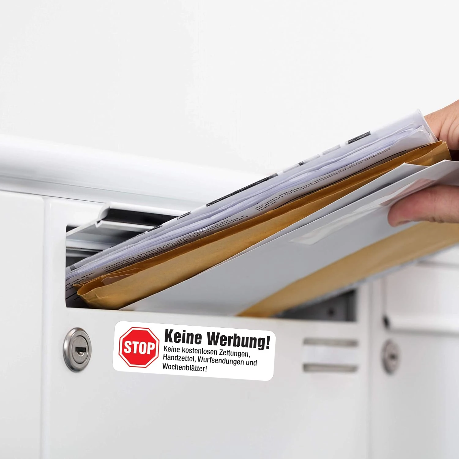Weatherproof Vinyl Stickers - Stop Unwanted Mail