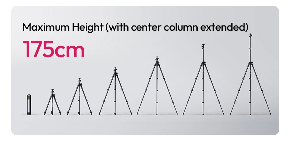 TT59 Horizontal Center Column Tripod 0.1-1.75M for DSLR Camera Video Light for O
