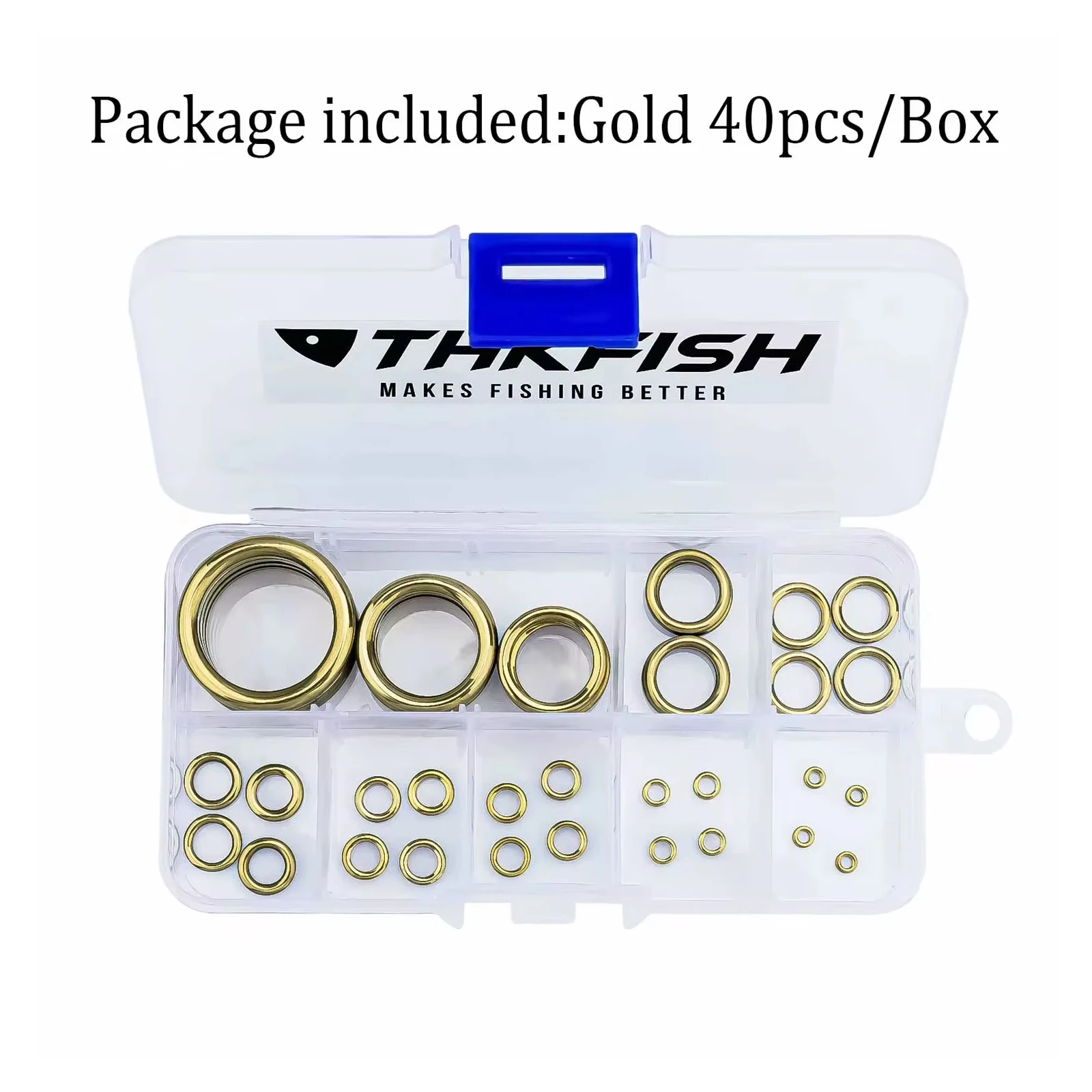 40pcs Durable Fishing Rig Rings - Round Connectors