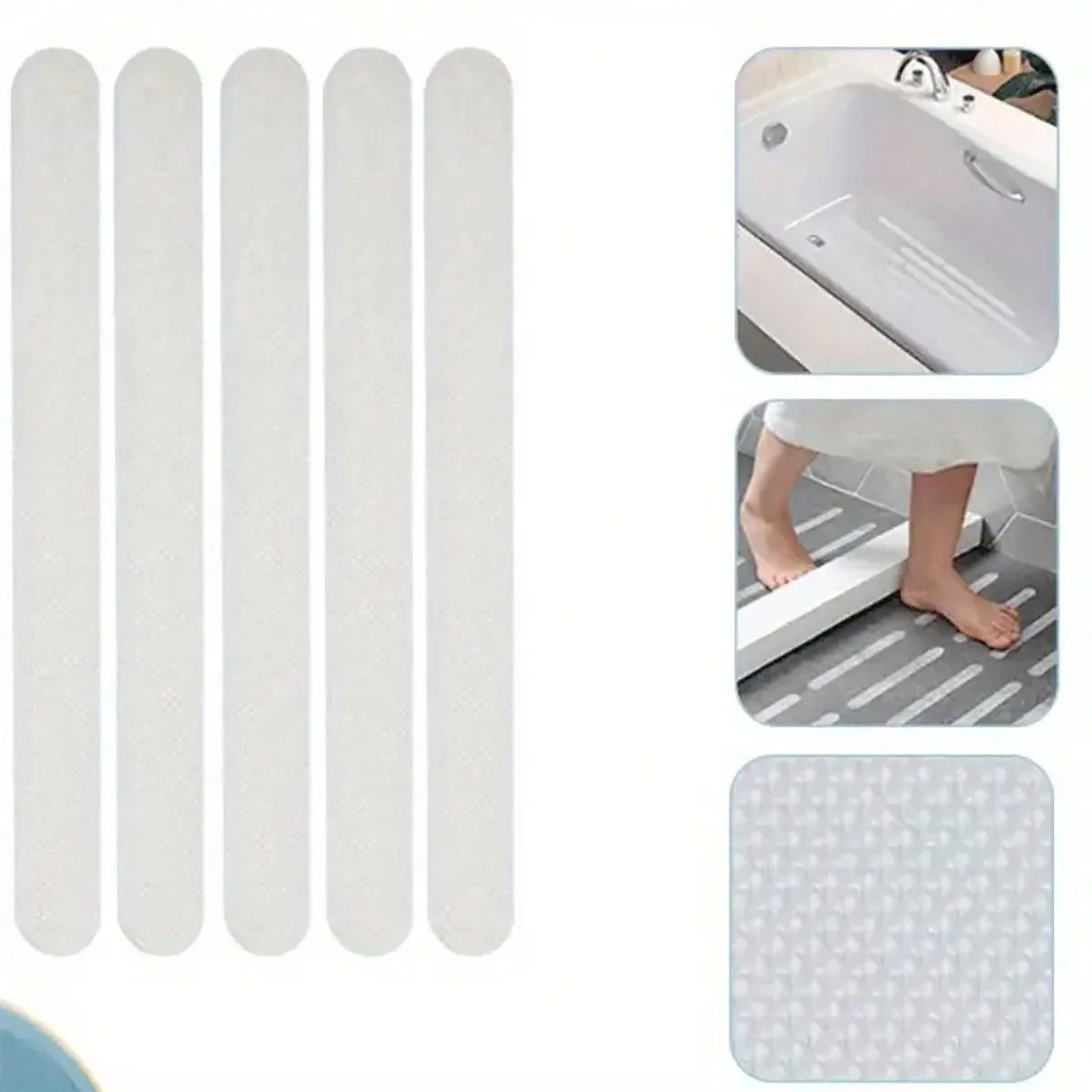 5pcs-Anti-slip Shower Stickers Shower Pedal Anti-slip Strips Waterproof Tape Shower Anti-slip Tape