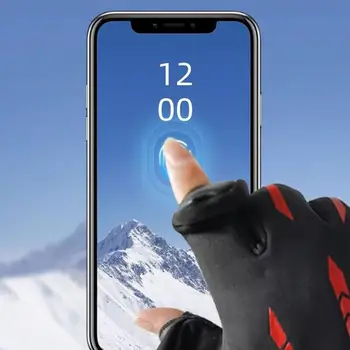 Winter Fishing Gloves 2 FingerFlip Waterproof Winter Heating Gloves Windproof Men Women Warm Protection Fish Angling Gloves 3