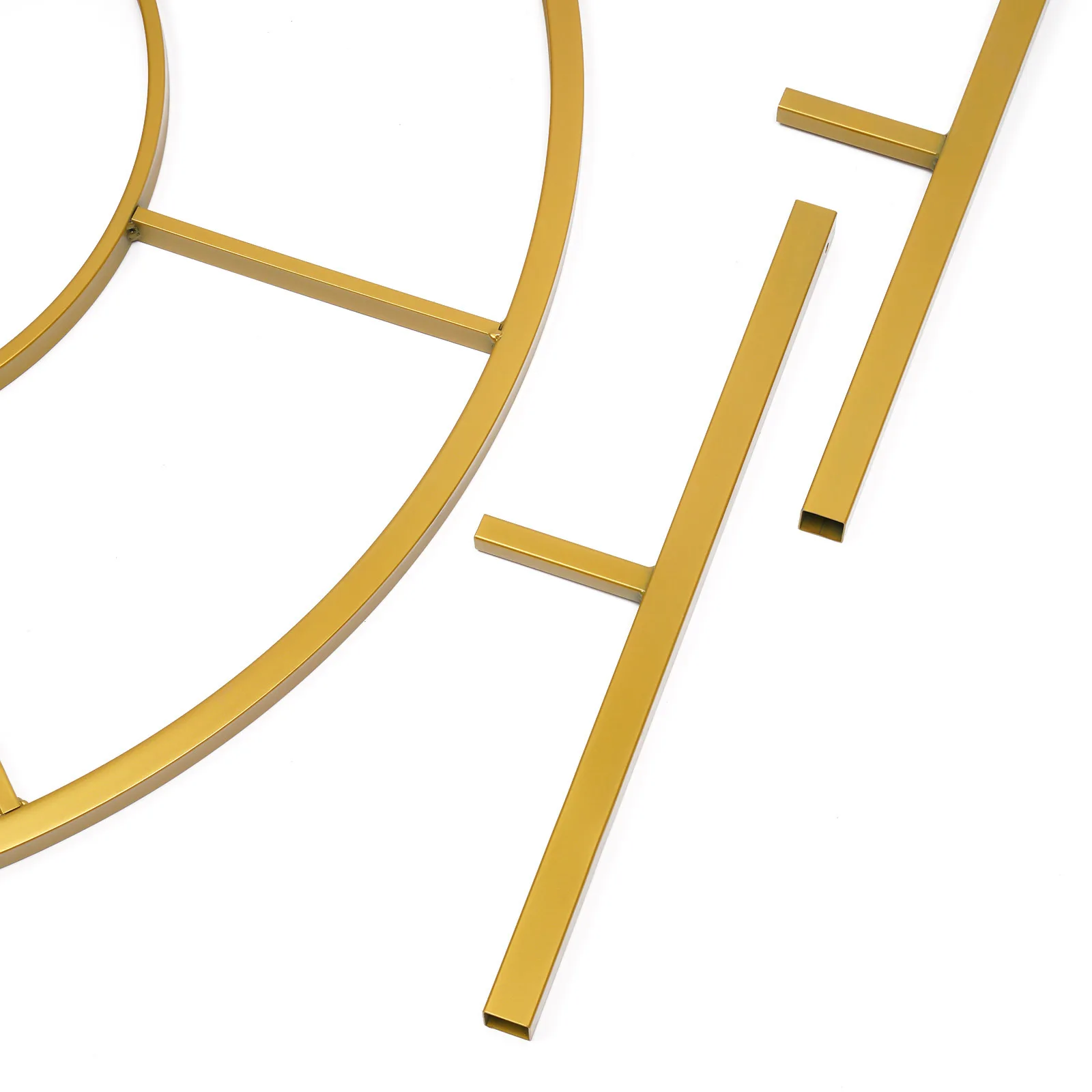 39x79" Round Top Golden Metal Wedding Event Party Arch Frame DIY Decoration Display Stand