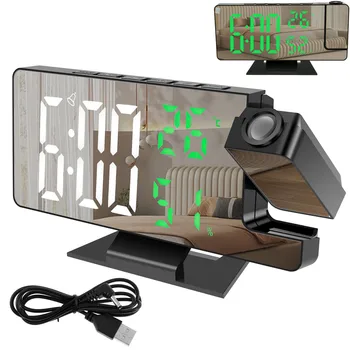 LED Projection Alarm Clock with 180° Rotatable Display 1