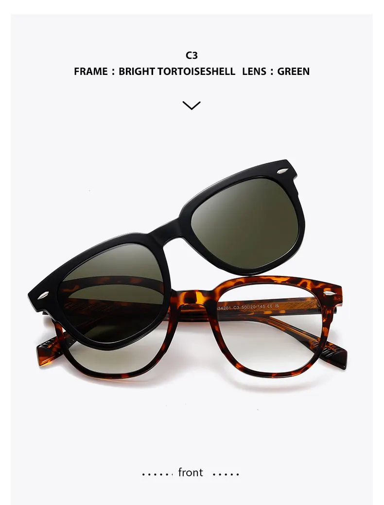 Mode Sonnenbrillen Mann Clip Auf Sonnenbrille Polarisierte Linse Frauen Luxus Marke Vintage Myopie Brillen Rahmen Fahrer Schatten – Detail 16