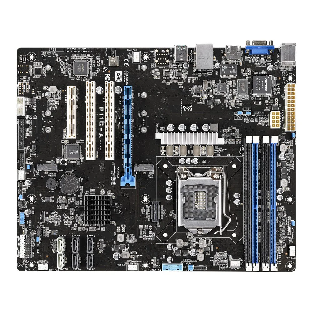 ASUS 서버 마더보드 C242 LGA 1151 DDR4 32GB VGA 지원 E-2100용 P11C-X