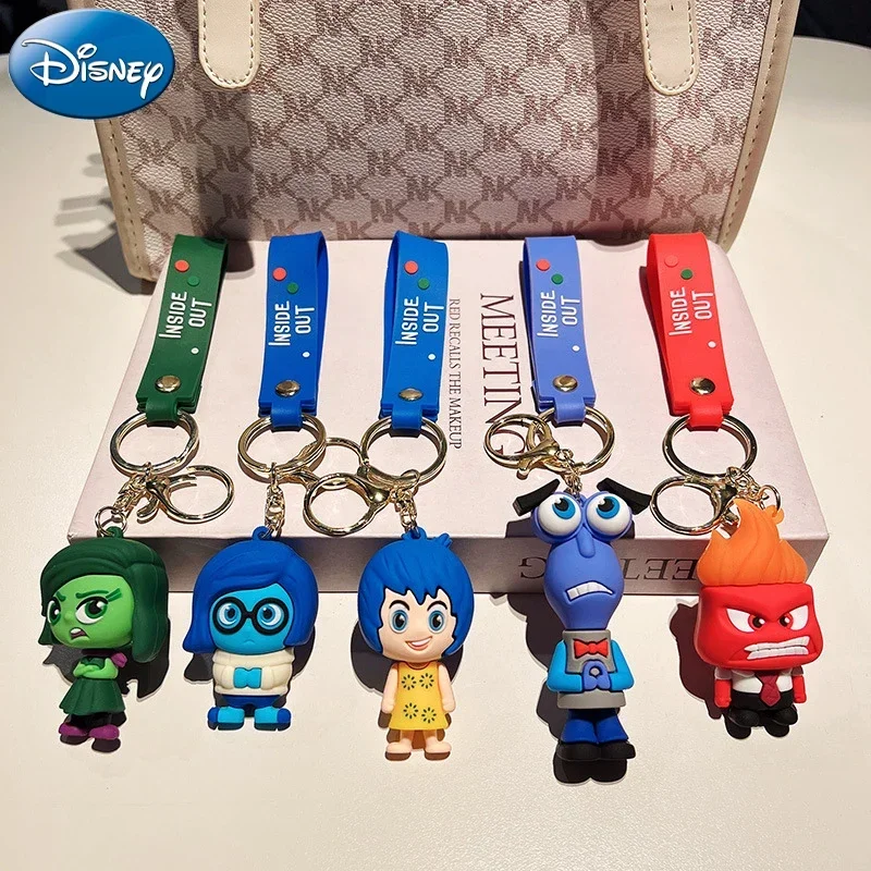 Disney Inside Out Keychains Cartoon Joy Sadness Anger Disgust Fear