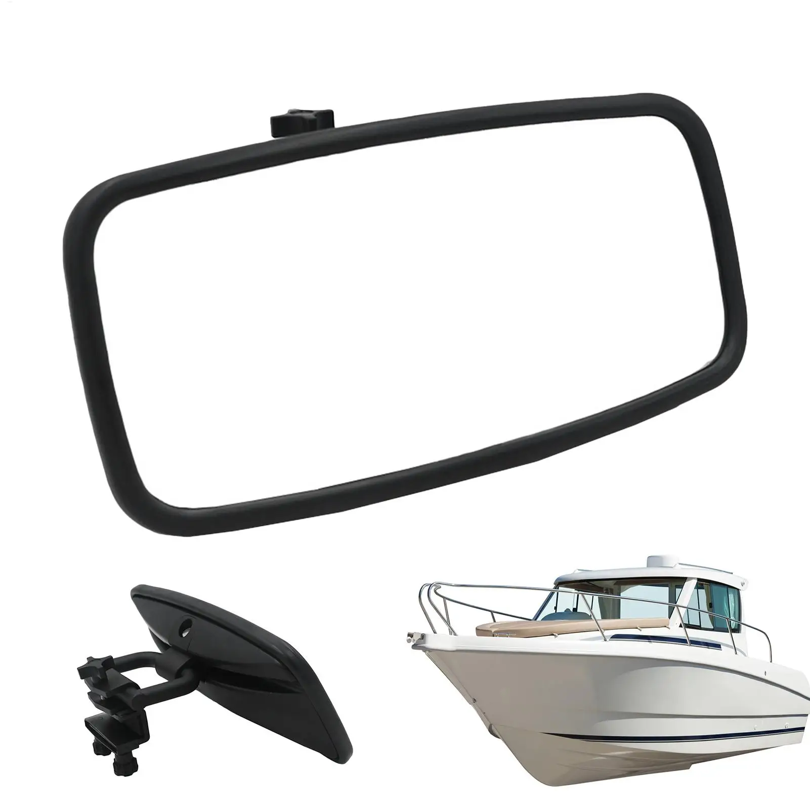 Boat Rear View Mirrors Universal Marine Rear View Mirror for Surfing Boat Mirrors Clamp Panorama Rear View Mirrors for Motorboat