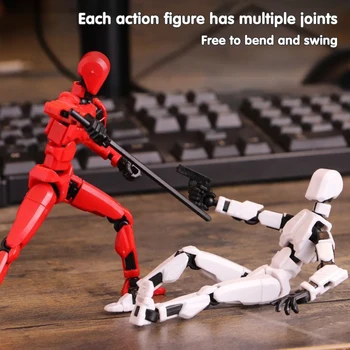 T13 Action Figure Set Multi-Jointed Movable Robot for Boys Anti-stress Handmade Assembly Toys 3D Printed Action Figure Kids Gift