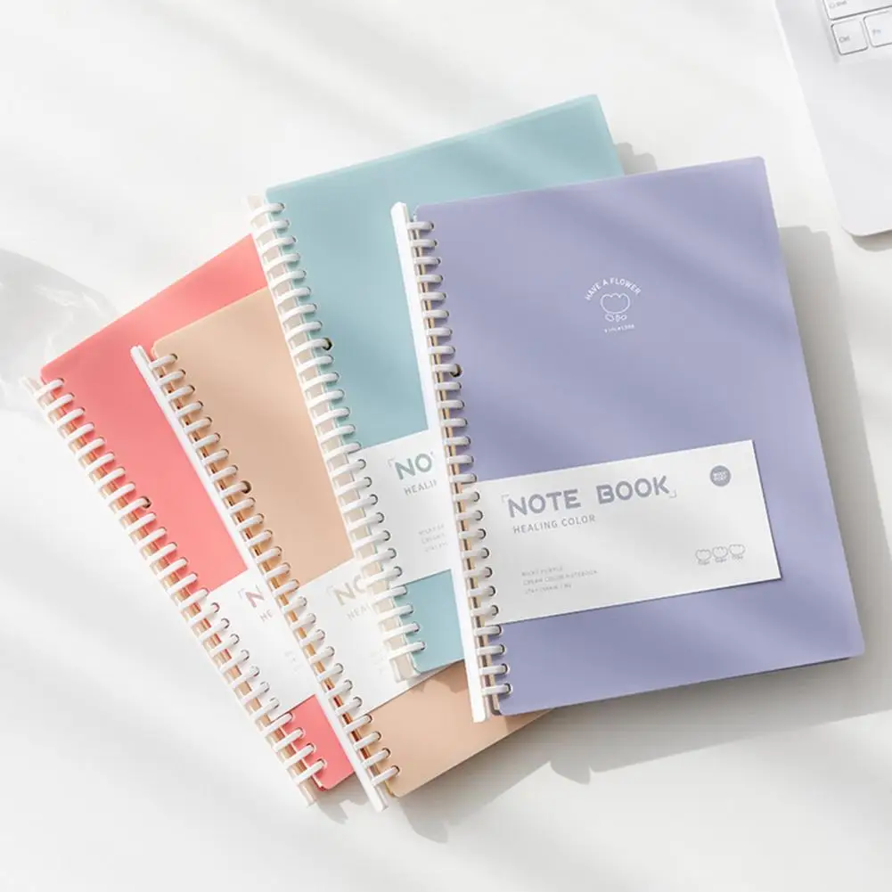 A5 Diary Notebook Loose-leaf Notebook Cream Color Refillable Loose Leaf Fashion Spiral Binder Student Notebook Office Supplies