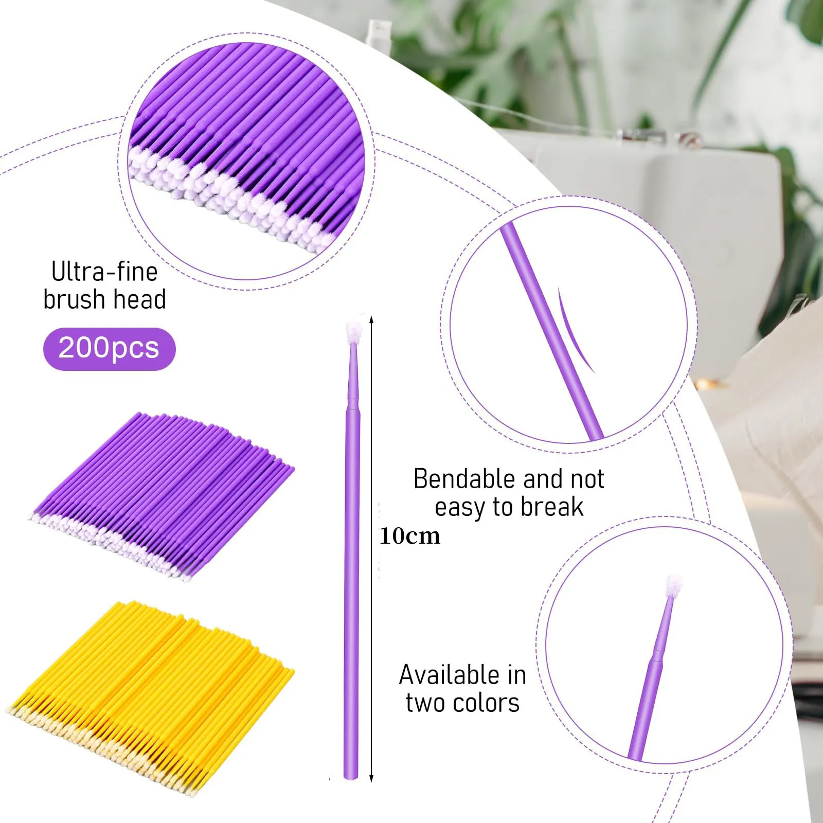 100Pcs/Pack Sewing Machine Cleaning Brushes Bendable Micro Multipurpose  Pointed Tips Brush For Cleaning Sewing Machine - AliExpress