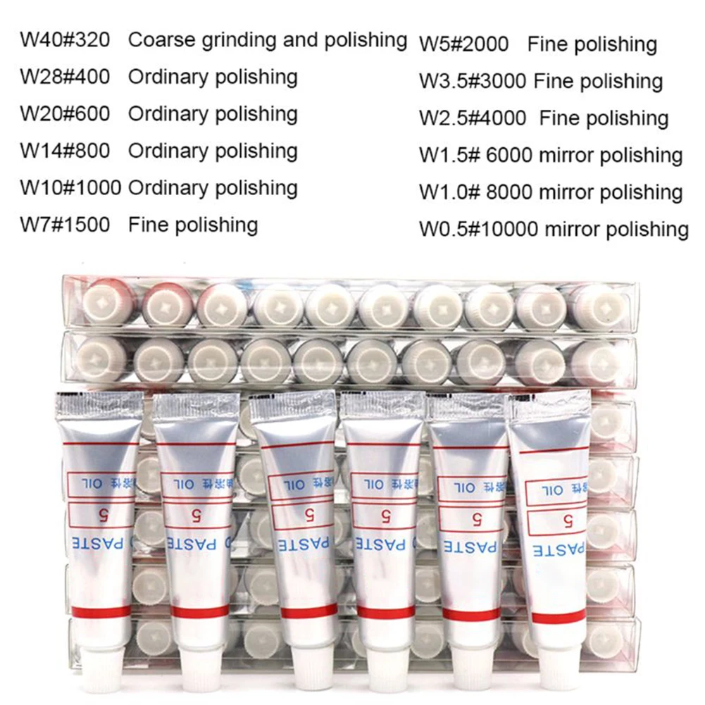 Diamond Abrasive Paste 320-10000 Grit Glass Metal Grinding Lapping Paste Oily Grinding Polishing Paste Metal Buffing Abrasive