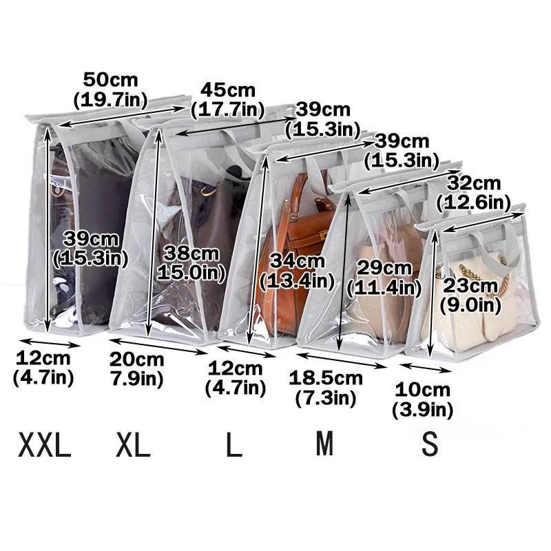 Handbag Dust Bags Clear Purse Storage Organizer For Closet, Zipper Hanging  Storage Bag For Handbags - AliExpress