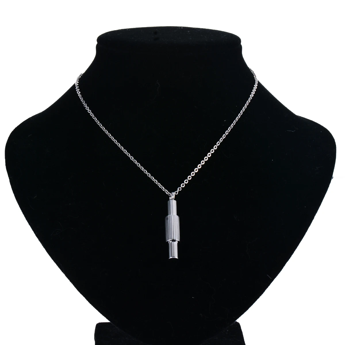 Simple Cylinder Cremation Urn Necklace/Keychain for Ashes Openable Memorial Pendant Stainless Steel Keepsake Jewelry 5