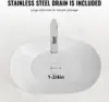 Oval Vessel Sink with Sink Drain, 23.3" x 14.2" Bathroom Vessel Sink Bowl Countertop, Ceramic Bathroom Sinks Above Counter 3