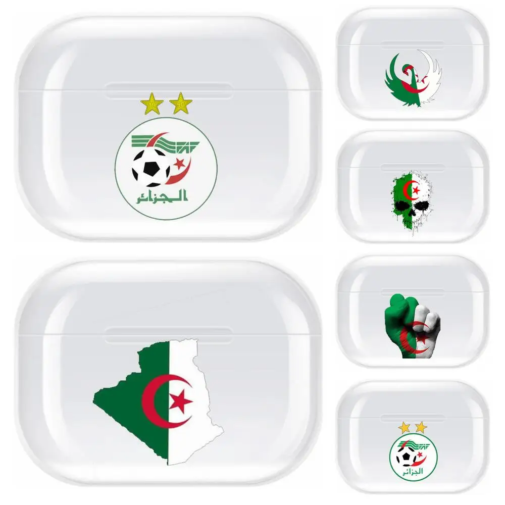 

Algeria Flag Transparent TPU Case For Airpods Pro 3 Case Silicone Headphone Accessories Air Pods 3 Apple Protective 1 2