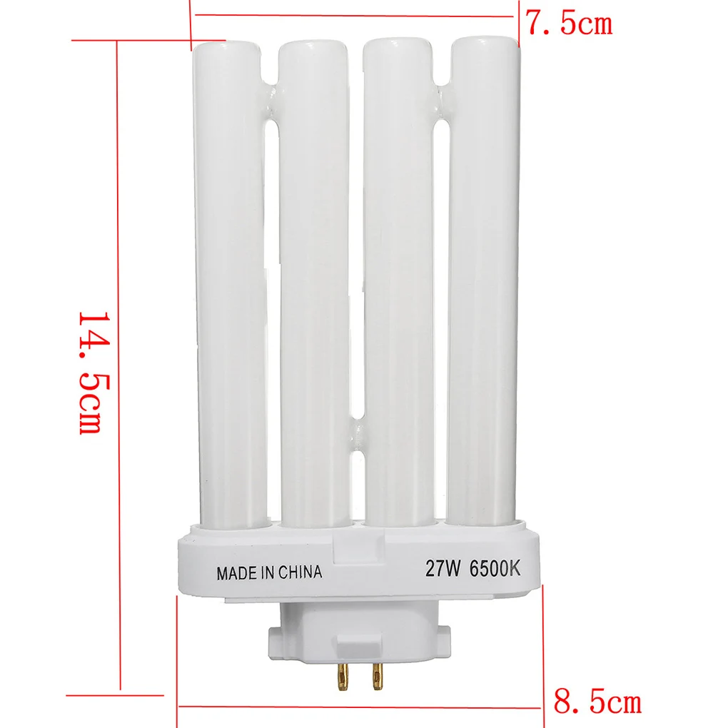 Description Picture 3 of item27W 4-pin Quad Tube Energy Saving Compact Fluorescent Light Bulb Table Eye-protection Lighting Supply Household Office