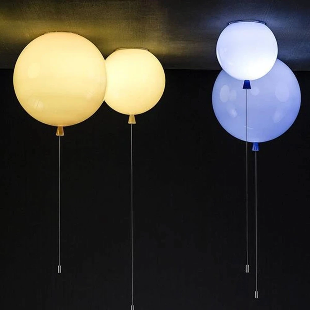 Description Picture 3 of itemModern Colorful Balloon Memory Led Wall Lamps Pull Switch Bedroom Bedside Corridor Sconce Ceiling Light E27 Bulbs Wall Lighting