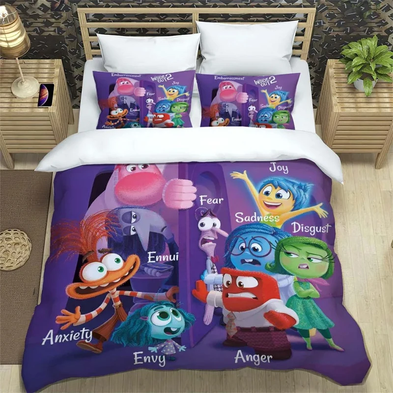 thumbnail image 1 of Disney-Juego de ropa de cama con dibujos animados para niños, funda de edredón con funda de almohada, decoración de dormitorio, regalo de Navidad, 2 piezas, 1 of 5